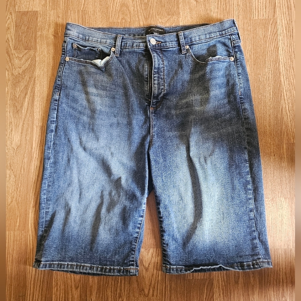 Banana Republic Blue Long Jean Shorts Size 18